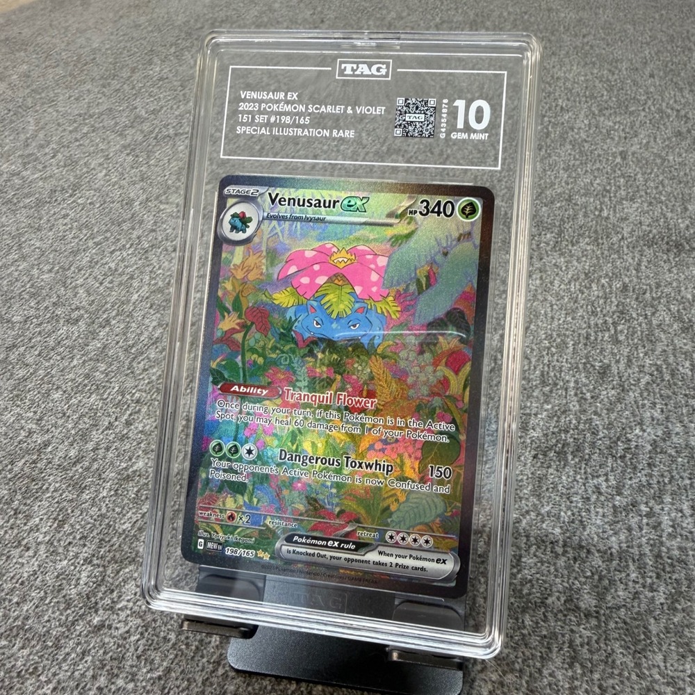 Pokemon Venusaur ex 198/165 Scarlet & Violet 151 SIR TAG 10 Gem Mint Card